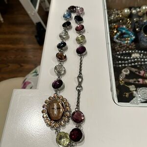 Miu miu multi stone necklace